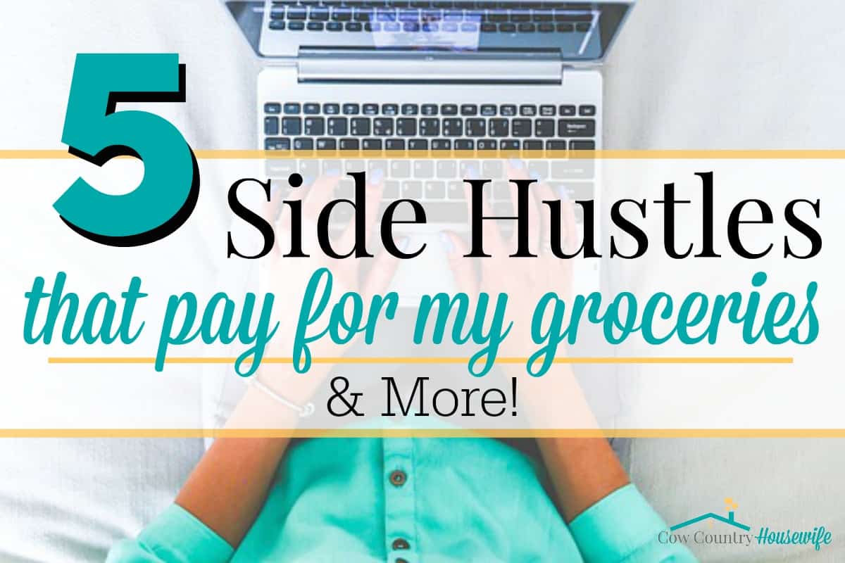 A "side hustle" doesn't have to mean you're always selling things to make some extra money! I really hate selling things to people, so I was so glad to find these non-sales-y ways to make money. In the first month, I was able to pay for groceries for my family of 5 for a month just off of my side hustles! Now, I'm getting close to $700 a month off of JUST side hustles! Here are my 5 favorite side hustles! #5 is obviously my favorite!