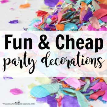 cheap DIY party decorations