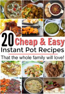 These are AMAZING! I love all of these cheap and easy Instant Pot Recipes. These are some of my family's favorite recipes now! These are all the best Instant Pot recipes. These are cheap, easy and healthy instant pot meals that you will want to try tonight! Family friendly instant pot recipes.