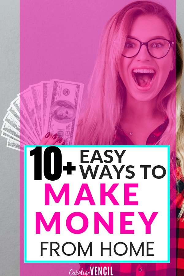 If you want to make money from home as a busy stay at home mom, then here are some amazing ideas for bringing in a few extra bucks each month. Some of these side hustles can turn into full time jobs working from home for yourself! Find out legit and real ways to earn money from home! #workathome #workfromhome #income #sidehustle #wahm
